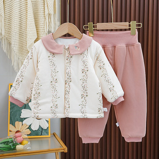 Children's Cotton Clothes suit Autumn and Winter Baby's Cotton Two-piece Warm Cotton Clothes New Winter Warm Clothes Cotton suit