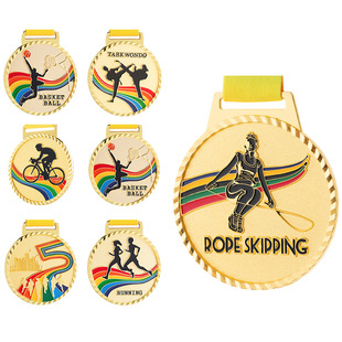 Metal Medal Making School Track and Field Games Competition Card Award Certificate logo Bronzing Advanced Listing