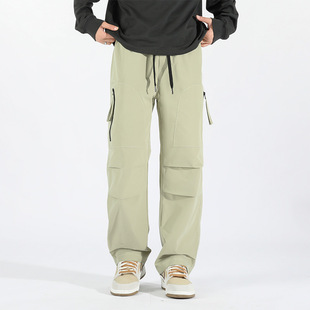 Three-proof Outdoor Casual Men's Crock Pants High-end Sense Loose high quality Fashion Mountaineering Camping Charge Pants with Velvet