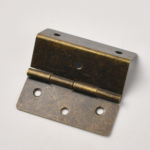 Jingmao B- 272 antique 3-fold right angle wooden box wooden box hinge fixed buckle connecting piece 6-hole hinge 59mm