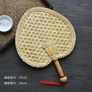 Summer Old-fashioned Household Handmade Wheat Stalk Woven Banana Fan Baby Children Cool Mosquito Repellent Portable Durable Fan