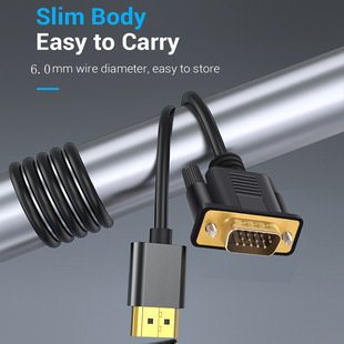 HDMI to VGA unidirectional transmission HD video line 1-1.8 m/strip