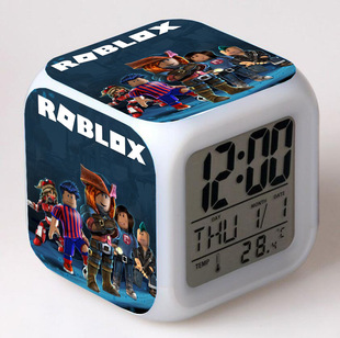 Трансграничный аниме ROBLOX, меняющий цвет, красочный будильник, квадратные часы, креативный будильник, дропшиппинг