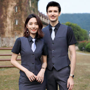 KSL881 Men's and Women's Vest Slim Fit 4S Shop Hotel Business Dress Vest Work Clothes Dress