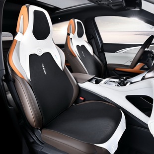 New 2023 car seat cushion summer ice silk 3D microfiber perforated breathable cool mat half package simple windmill seat cushion four