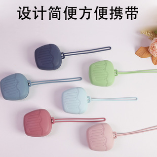 Portable Silicone Nipple Storage Box with Lanyard Nipple Bag Cartoon Ice Cream Silicone Nipple Bag