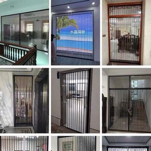 Алюминиевый сплав Прозрачная хрустальная пластина акриловые складные двери в помещении кондиционер лобовое отделение кухня перегородка ванная комната без пробития