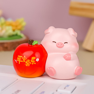 Sure enough Cute Pig Treasure Ornaments Home Office Computer Desktop Decoration Cute Mini Fruit Pig Cute Pet Ornaments