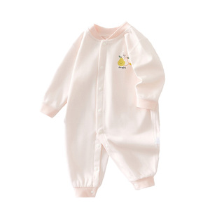 2025 New Infant's jumpsuit Newborn's Climbing Clothing Pure Cotton Spring and Autumn Off-the-Off Harbin Clothes Baby's Plain jumpsuit
