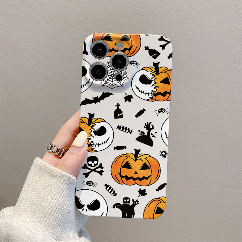 Cross-border Halloween Pumpkin Ghost Filmshell for Apple Phone Case iphone13/15 Mobile Phone Protective Case