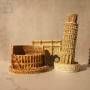 European Ancient Architecture Model Decoration Finished Products Italy World Famous Colosseum Leaning Tower of Pisa Children's Room