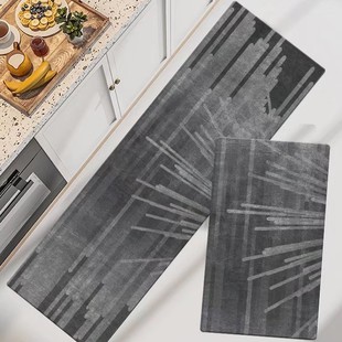 Kitchen Floor Mat suit Wholesale Long Stripe Letter Absorbent Toilet Foot Mat Household Kitchen Rectangle Carpet