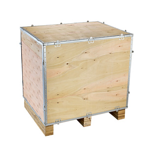 Steel Belt Box Export Plywood Wood Product Packaging Fumigation-Free Turnover Cabinet Removable Foldableing Custom Wooden Box