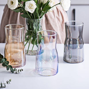 Factory Direct Supply Modern Light Luxury Vase Electroplated Color Dried Flowers Flowers Hydroponic Glass Vase Container Living Room Ornaments