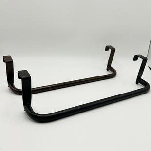 Manufacturer Customized Iron Wall-Mounted Hook Black Bathroom Towel Storage Hook Simple Storage Towel Bar