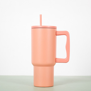 304 stainless steel handle car cup solid color high color thermos cup car portable suction cup logo