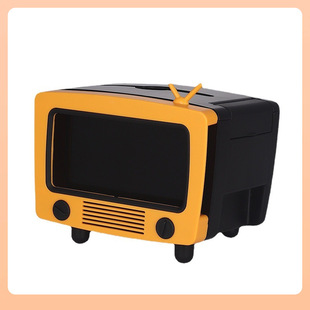 ✅ Tv Tissue Box Living Room Storage Desktop Plastic Cute Mobile Phone Holder Multi-Functional Tissue Box Home Creation