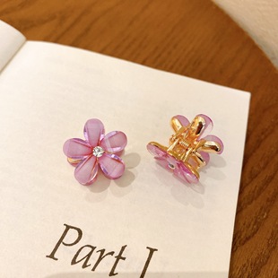 Korean version of small fresh crystal flower children's small clip hairpin High sense plum blossom hairpin girl accessories hair accessories wholesale