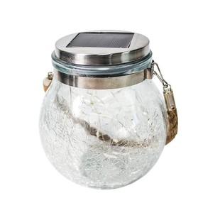 Foreign Trade Solar Crack Lamp Outdoor Courtyard Glass Hanging Tree Lamp Garden Decoration Balcony Christmas Mason Bottle Lamp