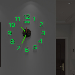 Creative Luminous Wall Clock DIY Punch-Free Wall Clock Living Room Home Clock Modern Simple Wall Hanging Shifengzhihe