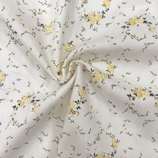 Cotton Printed Fabric Korean Style Fresh Style Floral Print Spring and Summer Smiling Flowers Children's Wear Shirt Doll Shirt Dress Fabric
