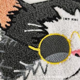 Cartoon lucky cat large embroidered cloth stickers clothes ripped patch decorative patch T-shirt diy accessories wholesale