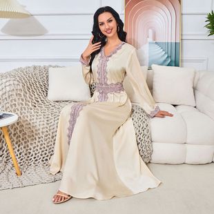 MT165 Middle Eastern Clothing Muslim Robe Women Long Dress Cross Border Fashion New Embroidered Dress dress abaya