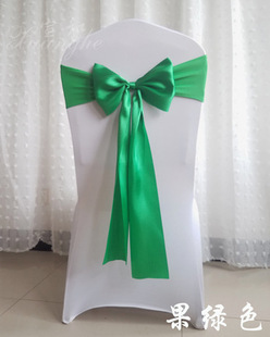 Chair Back Flower Bow Hotel Conference Wedding Banquet Celebration Self-tie Chair Cover Back Decorative Strap Wedding Streamer