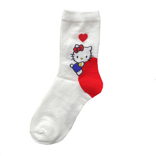 Носки для детей пары дикие японские аниме мультфильмы Hello Kitty серии длинные носки мужские индивидуальные спортивные носки