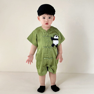 New Starting Point Clothing Baby Boys' Boys' Clothes for Summer Newborn Hare Clothes New Chinese Style National Style Bag Fart Clothes