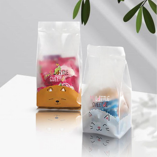 Cookie Cookie Bag Transparent Baking Food Bag Candy Cow Cake Snowflake Crisp Machine Sealed Bag Self-standing Bag Factory Wholesale