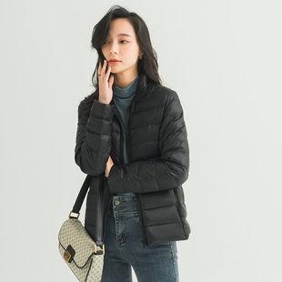 New plus size women's Down Jacket Women's hooded short student Korean style cute slim light stand collar loose coat women