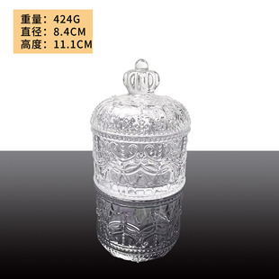Creative small size Home Yurt Aromatherapy Cup Candle Container Candle Cup with Lid Cover Candlestick Soybean Glass Jar