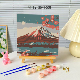 Oil digital oil painting 30-30 handmade cartoon painting living room painting diy decorative painting by digital painting hand painting