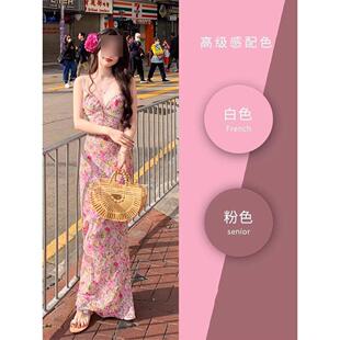 All kinds of amusing hip dress spring and summer new casual women's floral dress super beautiful dress with straps