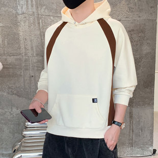Autumn 2023 New Men's Casual Fashion Trendy Brand Top Hong Kong Style Trendy Pullover Loose Long Sleeve Men's Wear