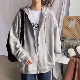 Cardigan Sweater Men's Spring and Autumn American Fashion Brand Heavy Jacket Men's Clothes Hooded Couple's Top Autumn Jacket