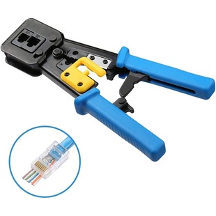 Through-hole mesh pliers perforated Crystal Head crimping pliers multi-functional EZ mesh pliers 6P8P dual-purpose hardware tools pliers