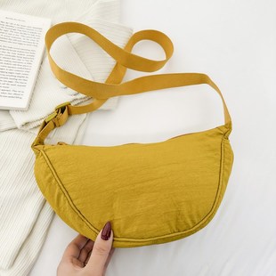 Large Capacity Corduroy Dumpling Bag New Lightweight Simple Shoulder Crossbody Bag Solid Color Underarm Small Backpack Women's Foreign Trade