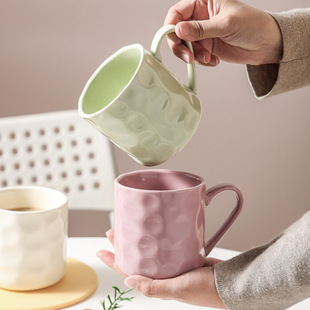 Creative Ceramic Underglaze Mug Ceramic Household Drinking Cup Coffee Cup Breakfast Cup Microwaveable DIY