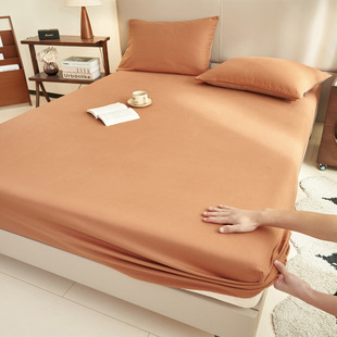 New Pure Cotton Fitted Bed Sheets Single Piece 100 Cotton Bed Cover All-Inclusive Mattress Protector Bed Cover Three-Piece Set 2025 New Style