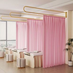 Beauty salon partition curtain massage shop health care center physiotherapy bed gauze curtain transparent opaque clinic curtain white gauze wo