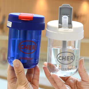 Mini Portable Plastic Cup Small Capacity Kidsren's Baby Learning Drinking Cup with Straw to Drink Coffee Milk Drinks Tons of Barrels