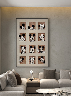 Modern light luxury cartoon cozy bedroom children's room living room hallway decorative painting background wall mural vertical hanging painting