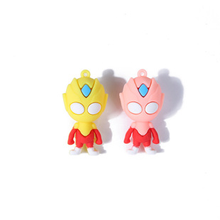 Светящийся Ultraman брелок для ключей ПВХ мягкий клей милая кукла брелок для ключей Ultraman брелок