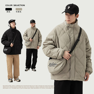 Winter American Style Trendy Detachable Satchel Down Jacket