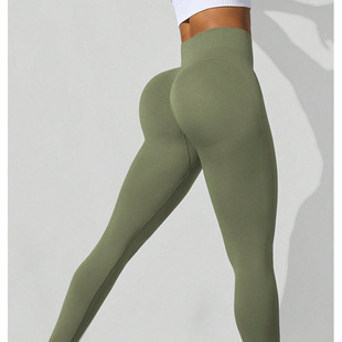 Amazon Seamless Yoga Pants High Waist Peach Butt Sports Pants High Elastic Yoga Wear Women's Fitness Wear Xiyin Leggin