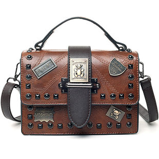 C2K Small Bag Women's 2024 New Fashionable Korean-style All-match Shoulder Crosbody Portable Fashion Retro Rivet Small Personality