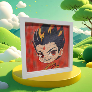 Nezha Devil Boy Shen Gong Bao Children's Educational Toys Cartoon DIY Handmade Diamond Painting