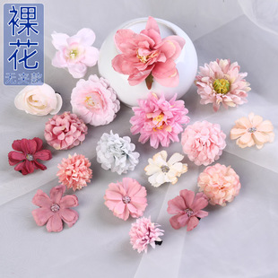 Chinese clothing silk flower hair accessories hairpin flower headdress suit DIY simulation flower hairpin antique flower edge clip Chinese clothing accessories